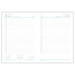 Wide, A4 napi beosztású határidőnapló, Bordó