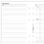 Filofax Naptárbetét Napi 1 nap / 2 oldal Dátum nélküli Personal Fehér Bianco