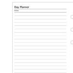 Filofax Naptárbetét Napi 1 nap / 2 oldal Dátum nélküli Personal Fehér Bianco