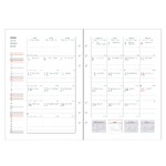 Filofaxhoz Naptárbetét Havi A5 HU Fehér 2026