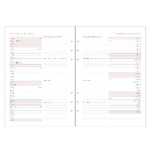 Filofaxhoz Naptárbetét Heti 1 hét / 2 oldal Magyar Oszlopos elrendezés (H-GB-D) A5 2026 Fehér