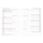 Filofaxhoz Naptárbetét Heti 1 hét / 2 oldal Magyar Oszlopos elrendezés (H-GB-D) A4 2026 Fehér