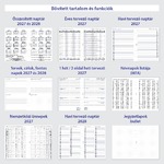 Filofaxhoz Naptárbetét Heti 1 hét / 2 oldal Magyar (H-GB-D) A5 Fehér 2027