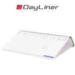 Club, fehér lapos, fekvő asztali naptár, Zöld