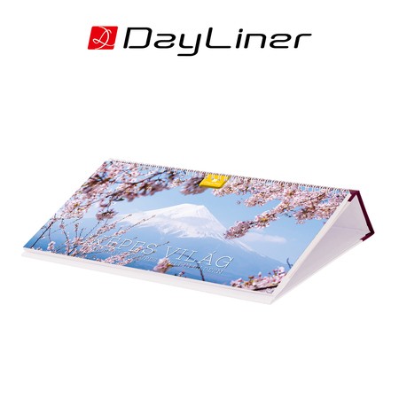 Képes világ, képes fekvő asztali naptár DL, Bordó