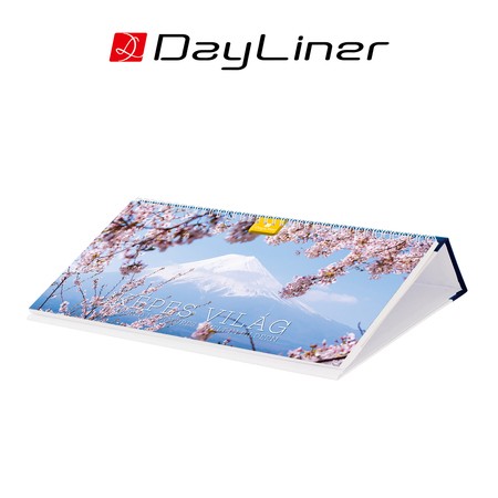 Képes világ, képes fekvő asztali naptár DL, Kék