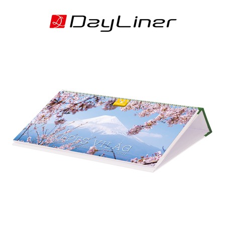 Képes világ, képes fekvő asztali naptár DL, Zöld