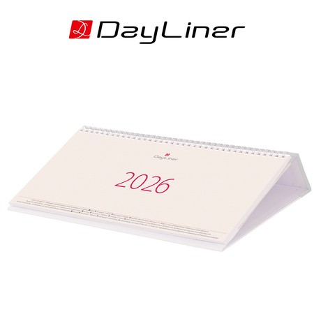 Kódex, krém (Chamois) lapos, fekvő asztali naptár, Fehér