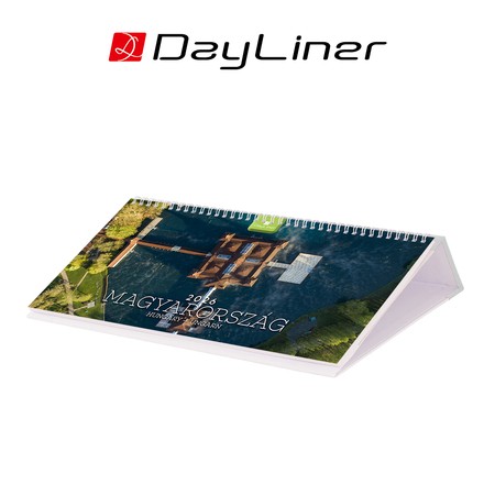 Magyarország, képes fekvő asztali naptár DL, Fehér