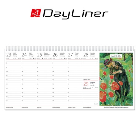 Művészet világa, képes asztali naptár DL, Tömb