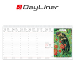 Művészet világa, képes fekvő asztali naptár DL, Kék