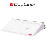 Oktáv, fehér lapos, fekvő asztali naptár, Zöld