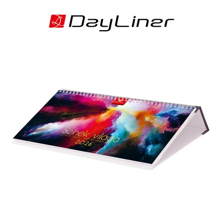 Színek világa, képes fekvő asztali naptár DL, Fekete