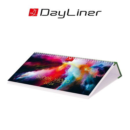 Színek világa, képes fekvő asztali naptár DL, Zöld