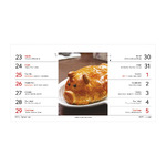Ételreceptek, képes álló papírtáblás asztali naptár T058