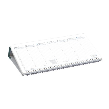 Fekvő fehér lapos asztali naptár T050, Zöld