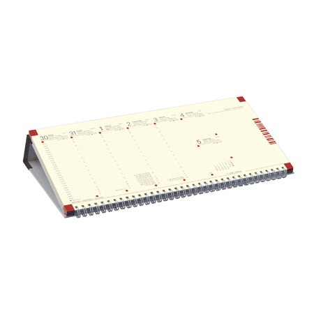 Jegyzettömbös, krém (Chamois) lapos, fekvő asztali naptár C050, Fekete