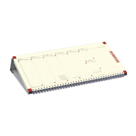 Jegyzettömbös, krém (Chamois) lapos, fekvő asztali naptár C050, Zöld