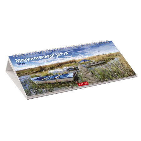 Magyarországot járva, képes fekvő papírtáblás asztali naptár T060