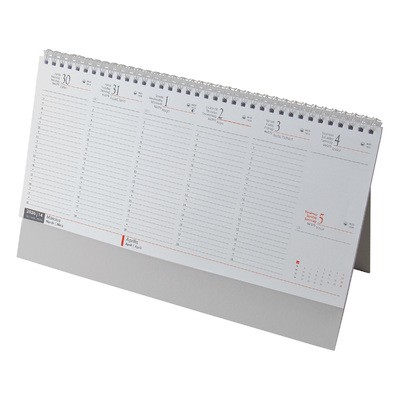 Álló, fehér lapos asztali naptár RS7831