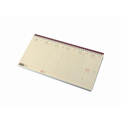 Fekvő, chamois lapos asztali naptár RS7932, Bordó