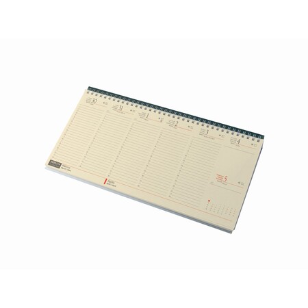 Fekvő, chamois lapos asztali naptár RS7932, Zöld