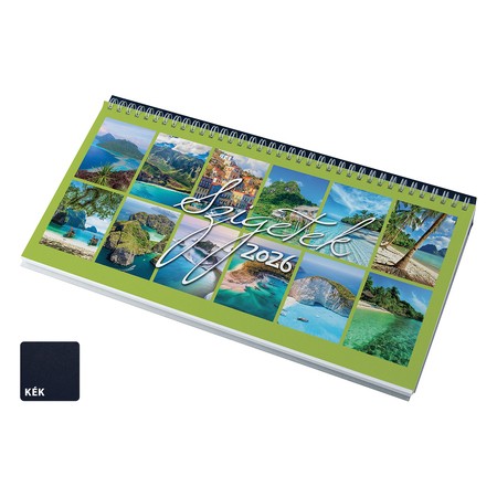 Szigetek, képes fekvő asztali naptár RS7971, Kék