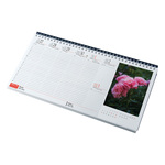 Virágok, képes fekvő asztali naptár RS7981, Bordó