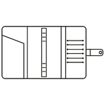 Műbőr gyűrűs kalendárium - RS160L, Fekete