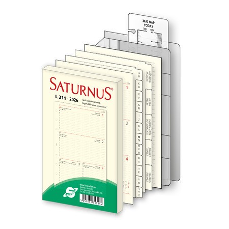 2026 évi heti beosztású kalendárium csomag - L311, Krém (Chamois)