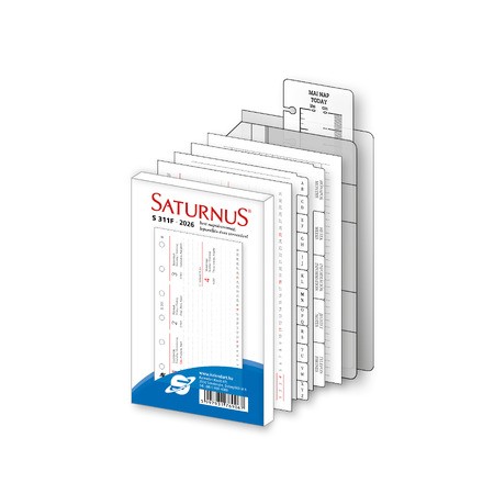 2026 évi heti beosztású kalendárium csomag - S311, Fehér