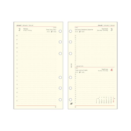 2026 évi napi beosztású kalendárium csomag - M312, Krém (Chamois)