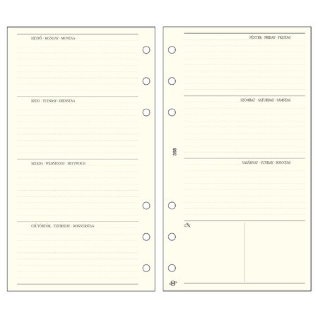 Bianco heti tervező - S358, Krém (Chamois)