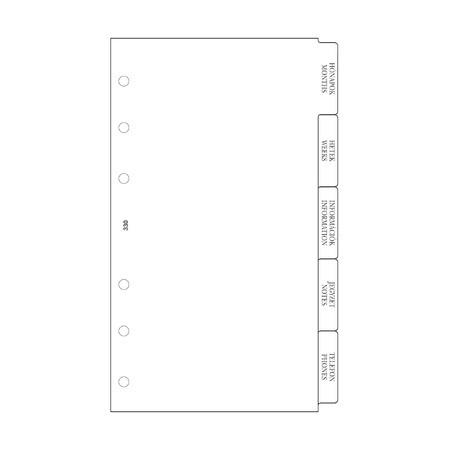 Elválasztólap - M330, Fehér