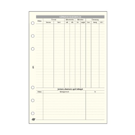 Gépkocsi elszámolás - L371, Krém (Chamois)