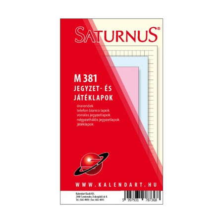 Jegyzet és játéklapok M381