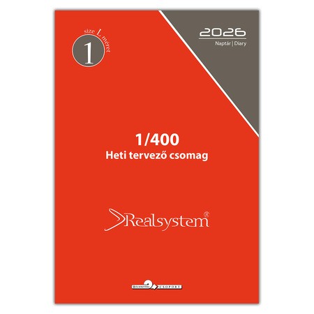 2026 évi, heti beosztású éves utántöltő csomag - RS400L, Fehér