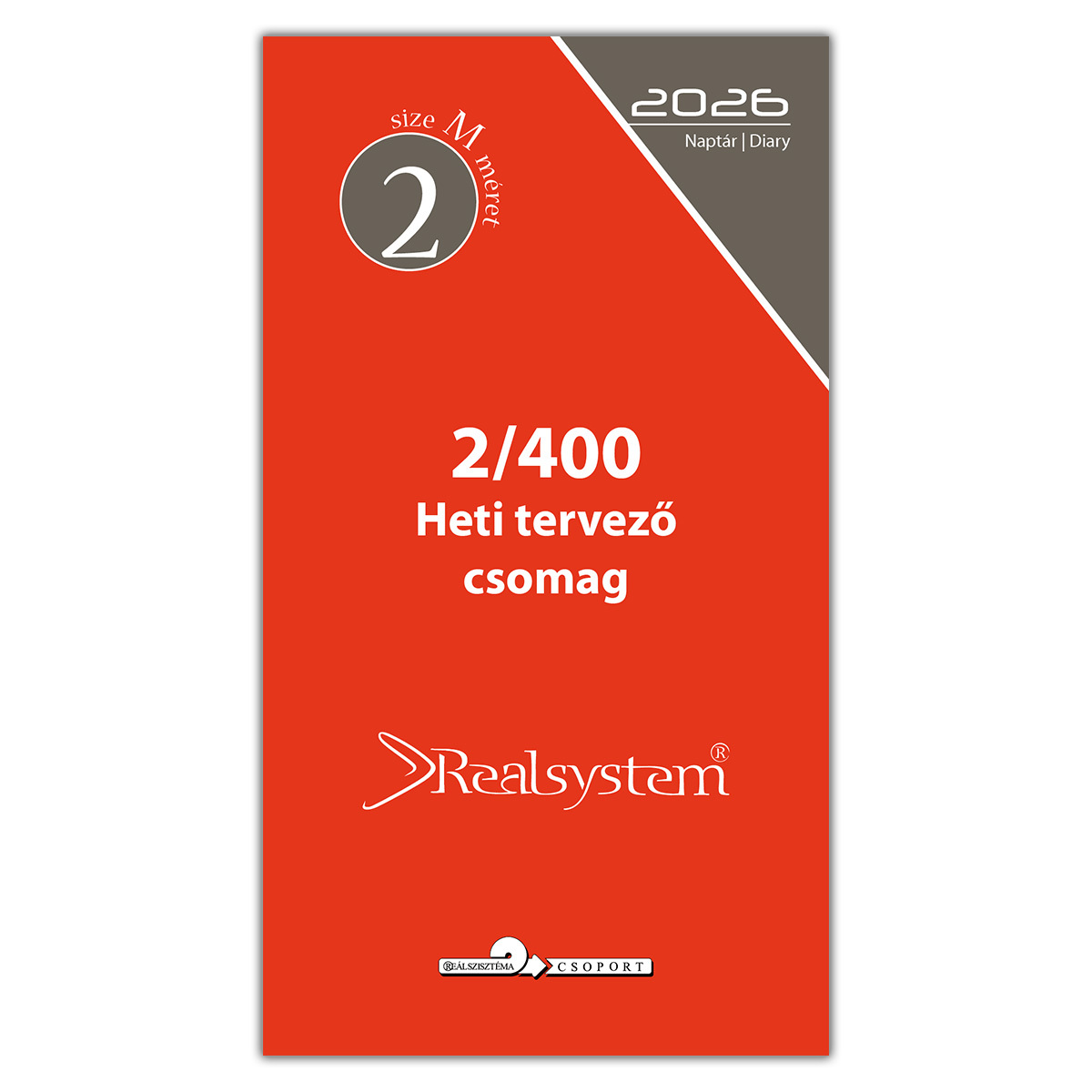 2026 évi, heti beosztású éves utántöltő csomag - RS400M, Fehér 2026 évi, heti beosztású éves utántöltő csomag - RS400M, Fehér