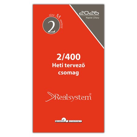 2026 évi, heti beosztású éves utántöltő csomag - RS400M, Fehér