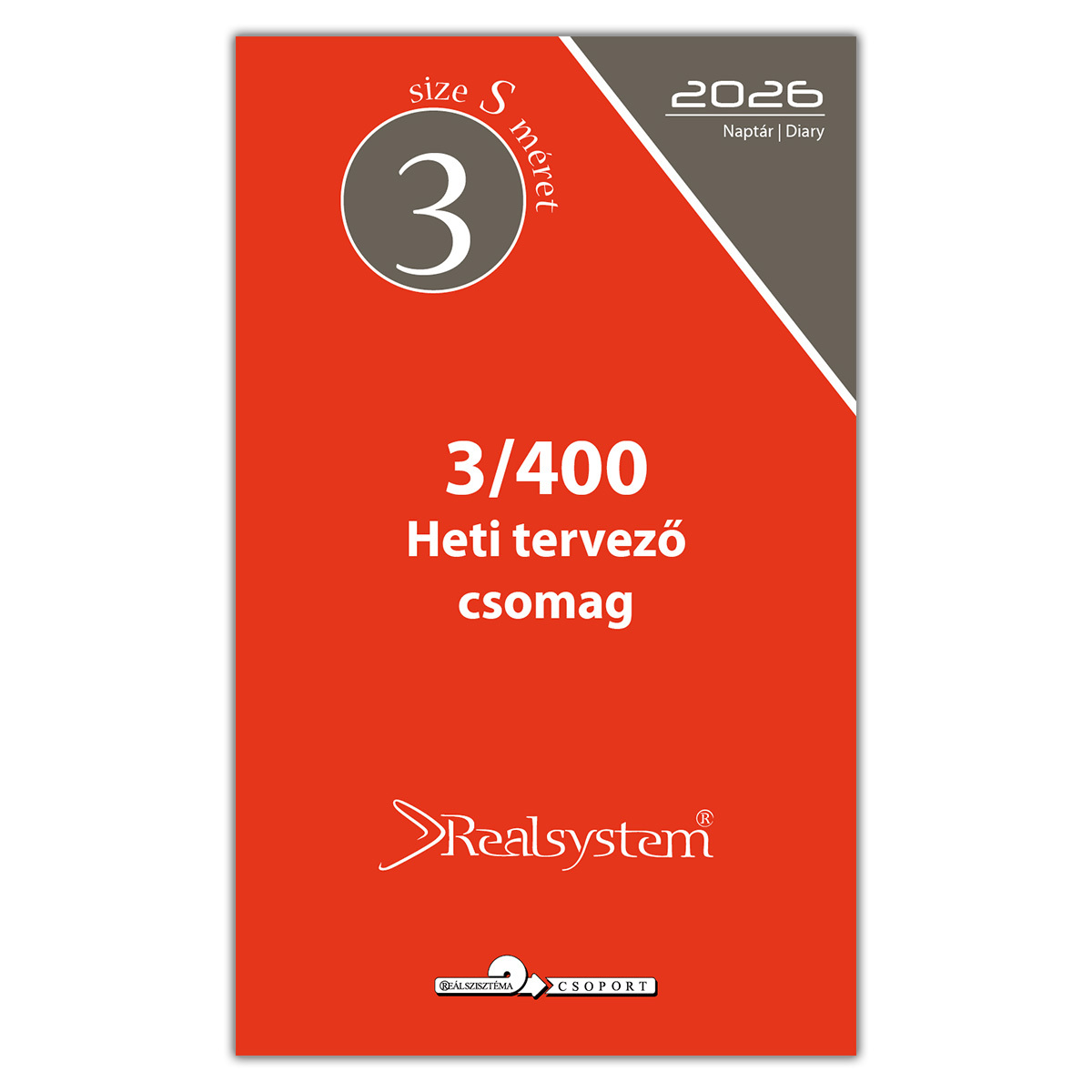 2026 évi, heti beosztású éves utántöltő csomag - RS400S, Fehér 2026 évi, heti beosztású éves utántöltő csomag - RS400S, Fehér