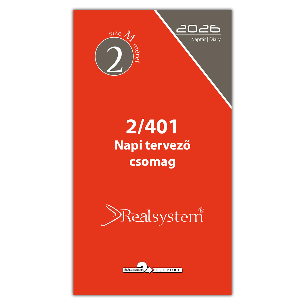 2026 évi, napi beosztású éves utántöltő csomag - RS401M, Fehér 2026 évi, napi beosztású éves utántöltő csomag - RS401M, Fehér