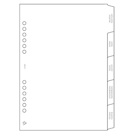 Elválasztólap - RS450L, Fehér