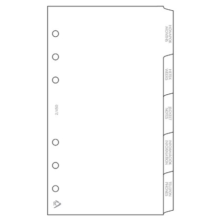 Elválasztólap - RS450S, Fehér