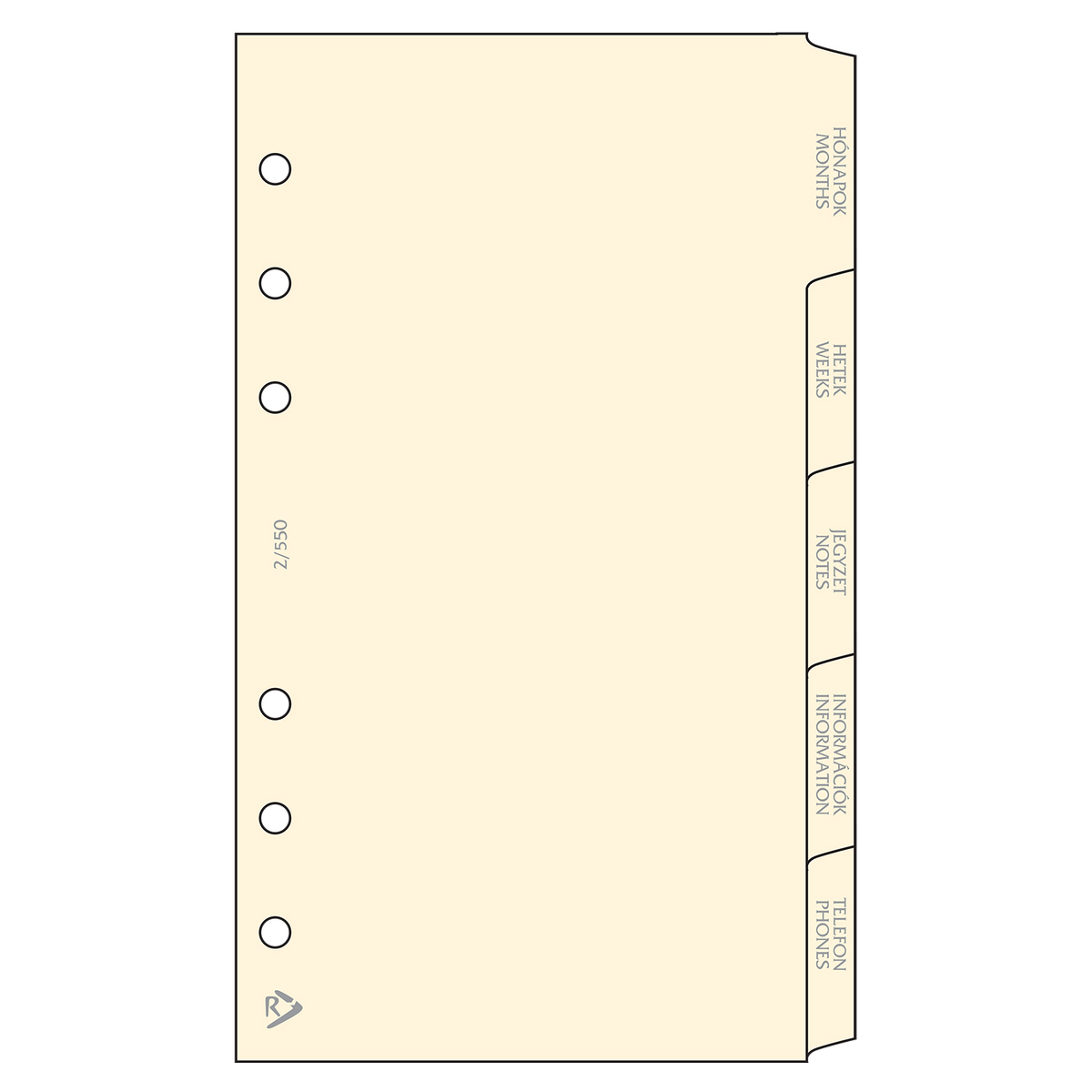 Elválasztólap - RS550S, Krém (Chamois) Elválasztólap - RS550S, Krém (Chamois)