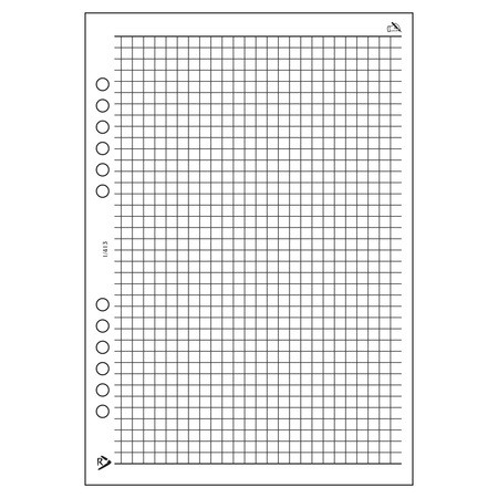 Négyzethálós jegyzetlap - RS413L, Fehér