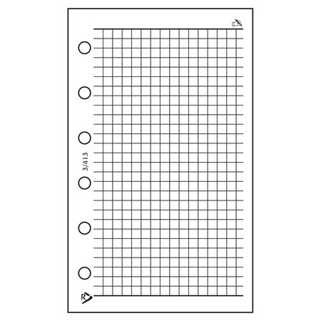 Négyzethálós jegyzetlap - RS413S, Fehér