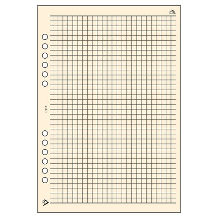 Négyzethálós jegyzetlap - RS513L, Krém (Chamois)