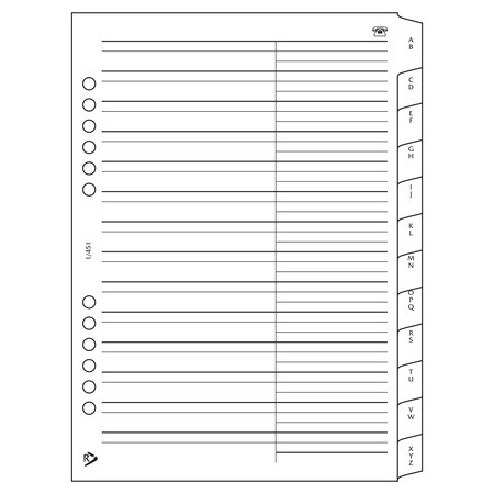 Telefonregiszter - RS451L, Fehér