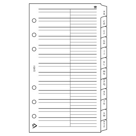 Telefonregiszter - RS451M, Fehér