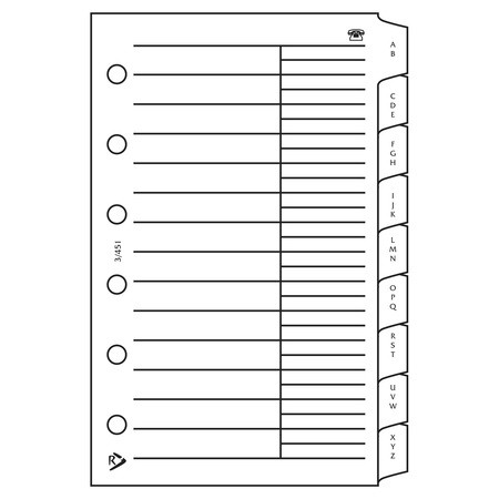 Telefonregiszter - RS451S, Fehér